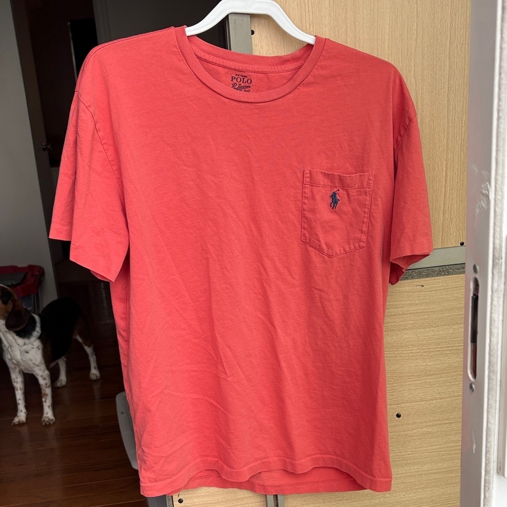 Polo Ralph Lauren Men’s Pocket T-Shirt Coral Red Size L